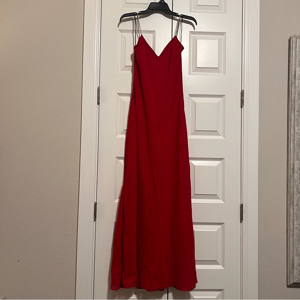 Dave & Johnny Vibrant Red Maxi Dress